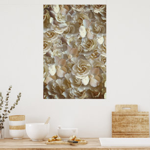 Poster Muitas pétalas bonitas de rosa