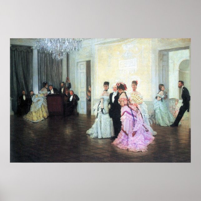 Pôster Muito cedo por James Tissot (Frente)