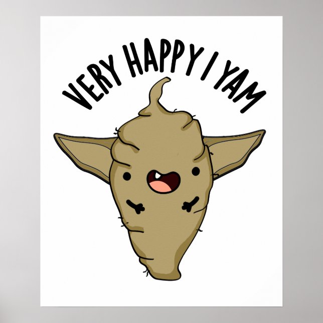 Poster Muito Feliz Eu Sou Um Iate Função Piada de Legume  (Frente)