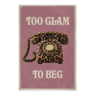Pôster Muito Glam para Mendigar Telefones Retrô com Estam
