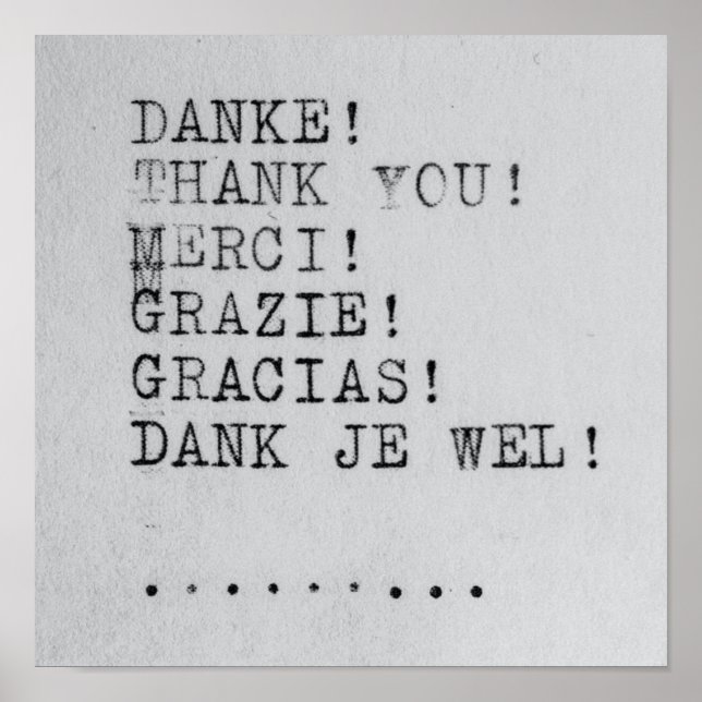 Poster Muito obrigado. (Frente)