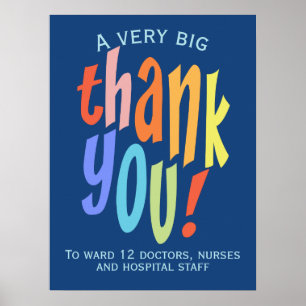 Poster Muito Obrigado Apreciação Chefe do Hospital