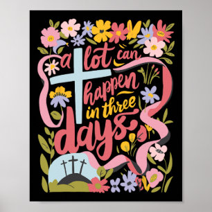 Poster Muito Pode Acontecer Em 3 Dias Páscoa Religiosas M
