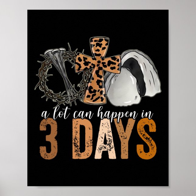 Poster Muito Pode Acontecer Em 3 Dias Páscoa Religiosas M (Frente)