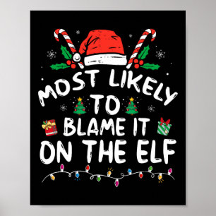 Poster Muito Provável Culpar o Elfo Família Natal Fu