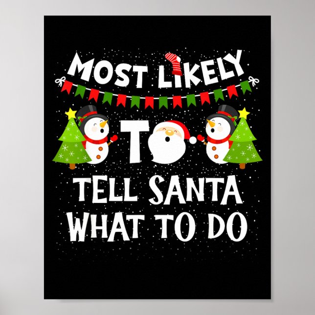 Poster Muito Provável Dizer ao Papai Noel o Que Fazer Cam (Frente)