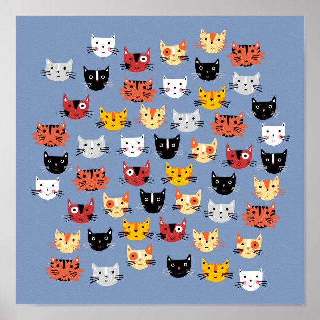 Poster Muitos Gatos Kitty (Frente)