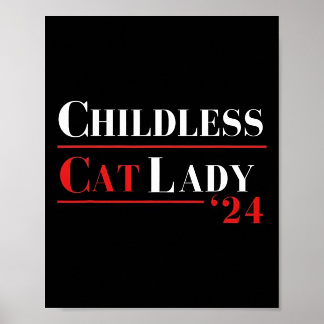 Poster Mulher 24 do Gato Infantil Kamala Harris President (Frente)