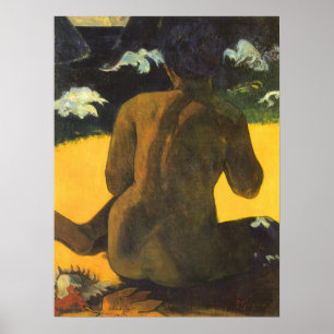 Poster Mulher à Beira-Mar por Paul Gauguin, Arte Fino Vin