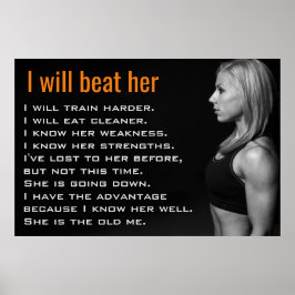 Pôster Mulher Academia Músculos | Motivação para Treino d