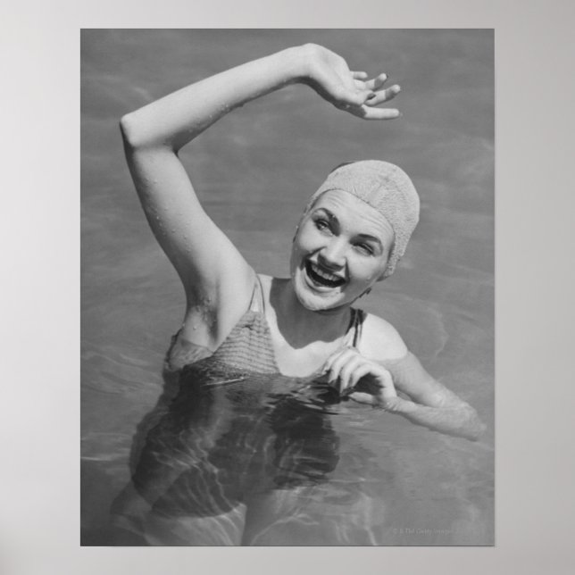 Pôster Mulher acenando (Frente)