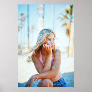 Poster Mulher acenando o cabelo pelo vento