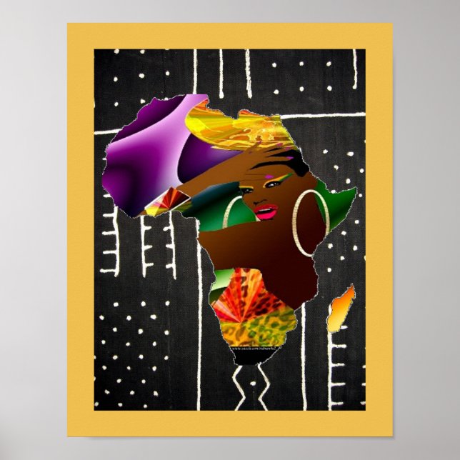 Poster Mulher Africana (Frente)