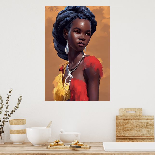 Poster Mulher Africana (Cozinha)