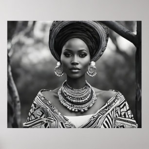 Poster Mulher africana bonita