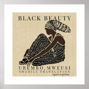 Poster Mulher africana da Bela Negra em Herança de Cabeça