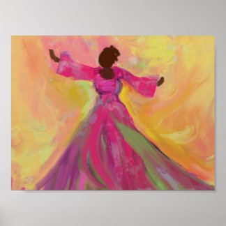 Poster Mulher Africana Dançando