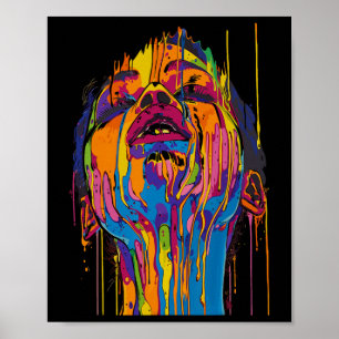 Poster Mulher Africana Legal Afro Cor Rosto Pintado Junet