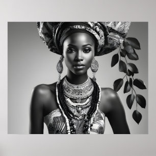 Poster Mulher africana linda