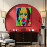 Poster Mulher Afro-Americana Bold Pop Art Com Bloqueio<br><div class="desc">Esta surpreendente IA gerou design gráfica que mostra uma linda mulher afro-americana com cadáveres. Feito em estilo pop,  em cores vibrantes,  esta linda mulher é representada com um olhar alentador. Com sua aparência única e atraente,  este design gráfico certamente se destacará e fará uma declaração.</div>