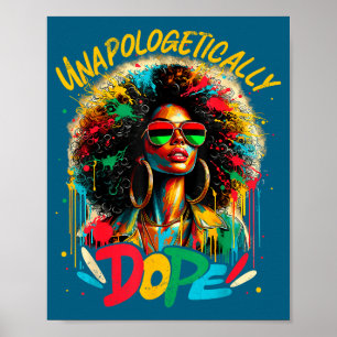 Poster Mulher Afro-Negra Unalogeticamente História Negra