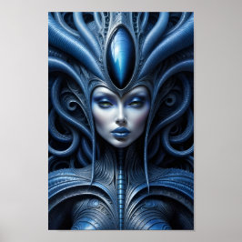 Poster Mulher alienígena - 005 - Visão Noturna - Arte Fan