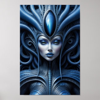 Poster Mulher alienígena - 005 - Visão Noturna - Arte Fan