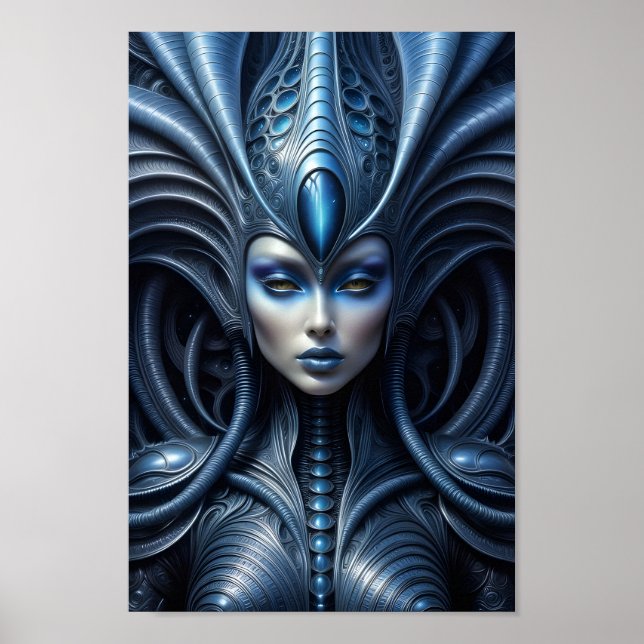 Poster Mulher alienígena - 016 - Visão Noturna - Arte Fan (Frente)