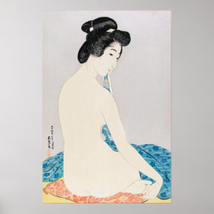 Poster Mulher após Banho de Goyō Hashiguchi (1920)
