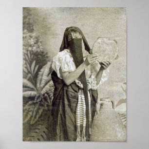 Poster Mulher Árabe, Dançarina, Vintage
