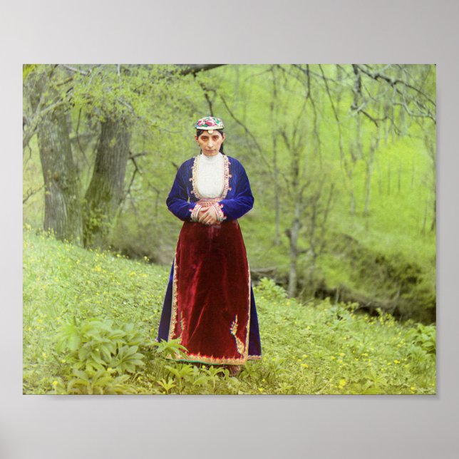 Poster Mulher Armênia - Foto colorida de 1912 Vintage (Frente)