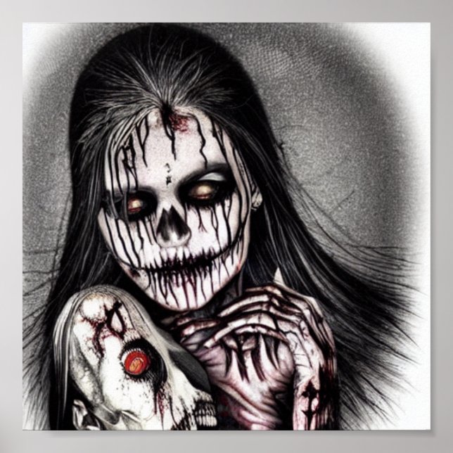 Poster Mulher Assustadora Spooky (Frente)