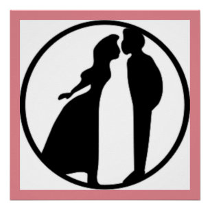 PÔSTER MULHER BEIJANDO MAN