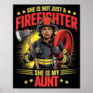 Poster Mulher Bombeira Preta Tia Titi Tia