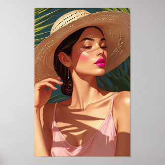 Poster Mulher Bonita com Rubor