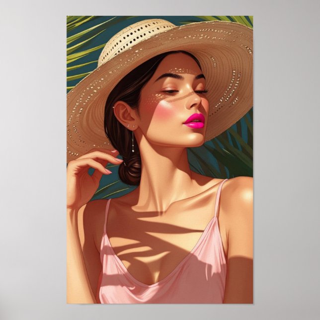 Poster Mulher Bonita com Rubor (Frente)