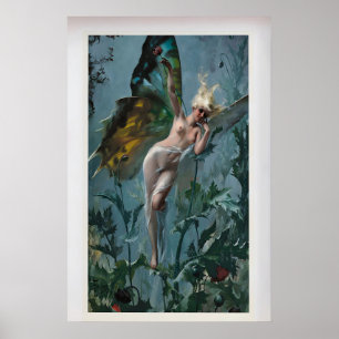 Poster Mulher Borboleta por Luis Ricardo Falero Vintage