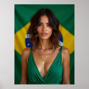 Poster Mulher brasileira bonita