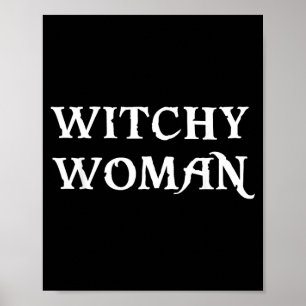 Poster Mulher Bruxa Halloween Bruxa Engraçada