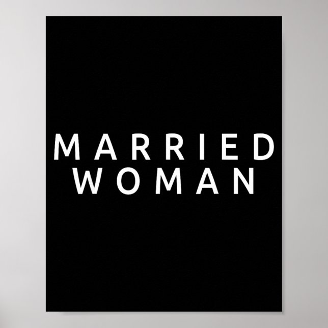 Poster Mulher Casada Esposa Divertido Casamento Casal (Frente)
