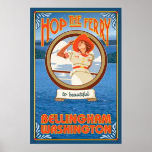 Poster Mulher Cavalgando - Bellingham, Washington