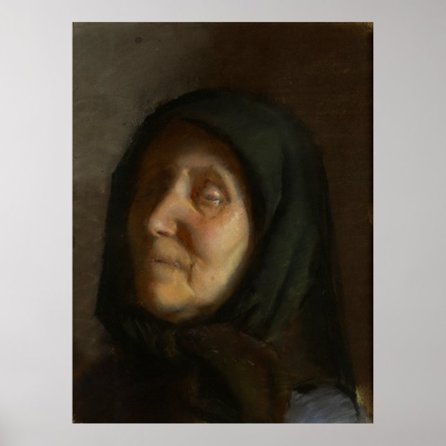 Poster Mulher Cega de Anna Ancher 1885 (Frente)