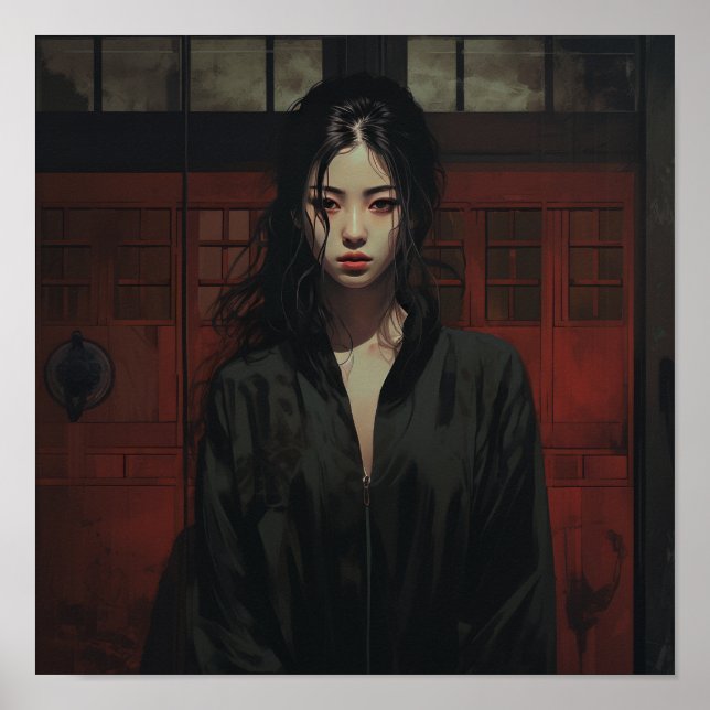 Poster Mulher Chinesa Elegante, Retraição Íntima | 18-Ano (Frente)