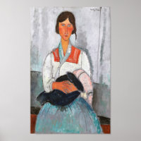 Mulher cigana com bebê, Modigliani