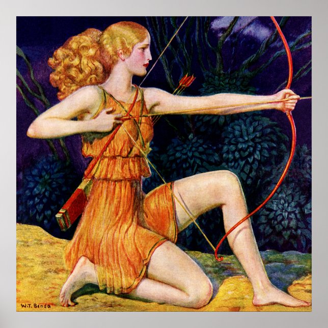 Pôster mulher com arco (Frente)