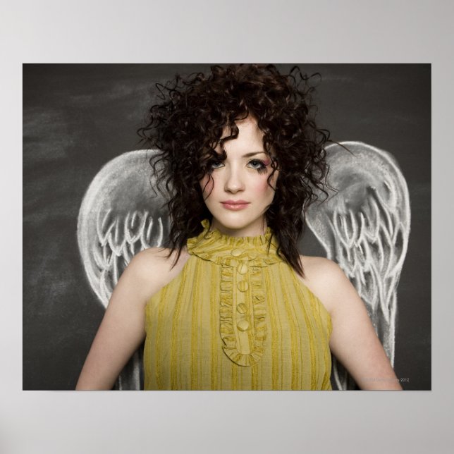 Poster mulher com asas de anjo 2 (Frente)