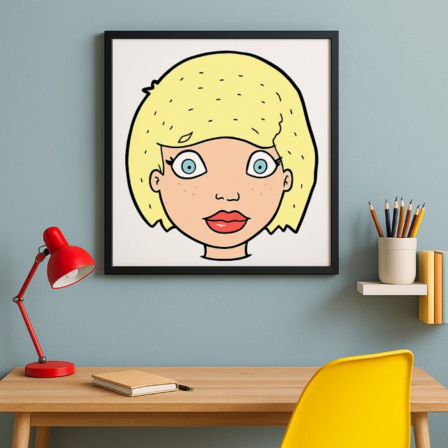 Poster Mulher Com Cabelo Amarelo (Criador carregado)