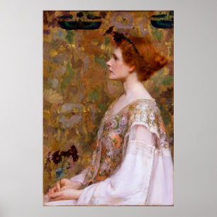 Poster Mulher com Cabelo Vermelho por Albert Herter