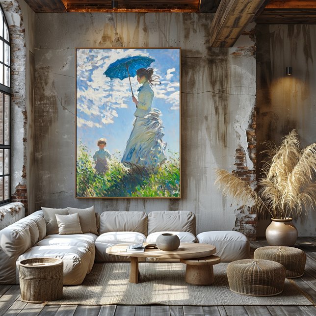 Poster Mulher com Guarda-Sol e Criança – Arte Impressioni (Criador carregado)