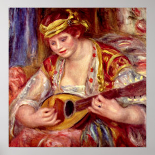 Poster Mulher com Mandolin